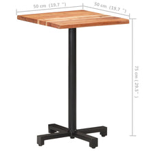 Load image into Gallery viewer, vidaXL Bistro Table with Live Edges 50x50x75 cm Solid Acacia Wood - MiniDM Store
