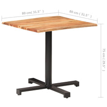 Load image into Gallery viewer, vidaXL Bistro Table with Live Edges 80x80x75 cm Solid Acacia Wood - MiniDM Store
