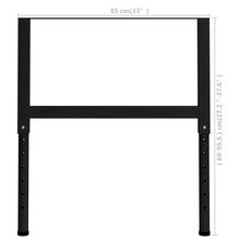 Load image into Gallery viewer, vidaXL Adjustable Work Bench Frames 2 pcs Metal 85x(69-95.5) cm Black - MiniDM Store
