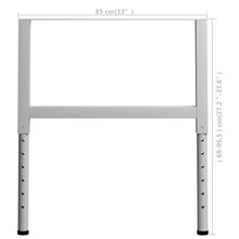 Load image into Gallery viewer, vidaXL Adjustable Work Bench Frames 2 pcs Metal 85x(69-95.5) cm Grey - MiniDM Store
