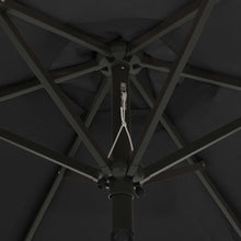 Load image into Gallery viewer, vidaXL Parasol with LED Lights Black 200x211 cm Aluminium - MiniDM Store
