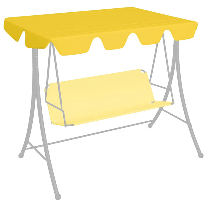 vidaXL Replacement Canopy for Garden Swing Yellow 150/130x70/105 cm - MiniDM Store