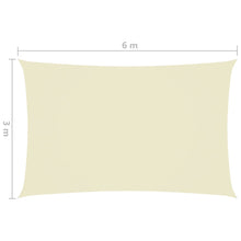 Load image into Gallery viewer, Sunshade Sail Oxford Fabric Rectangular 3x6 m Cream
