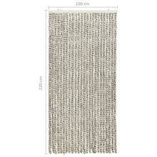 Load image into Gallery viewer, Insect Curtain Light and Dark Grey 100x220 cm Chenille
