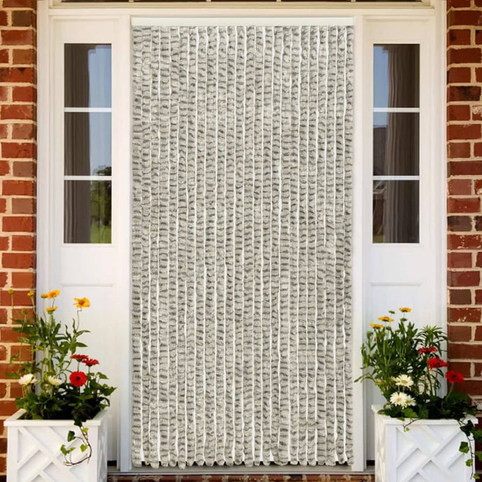 Insect Curtain Light and Dark Grey 100x220 cm Chenille