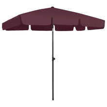 Load image into Gallery viewer, vidaXL Beach Umbrella Bordeaux Red 200x125 cm - MiniDM Store
