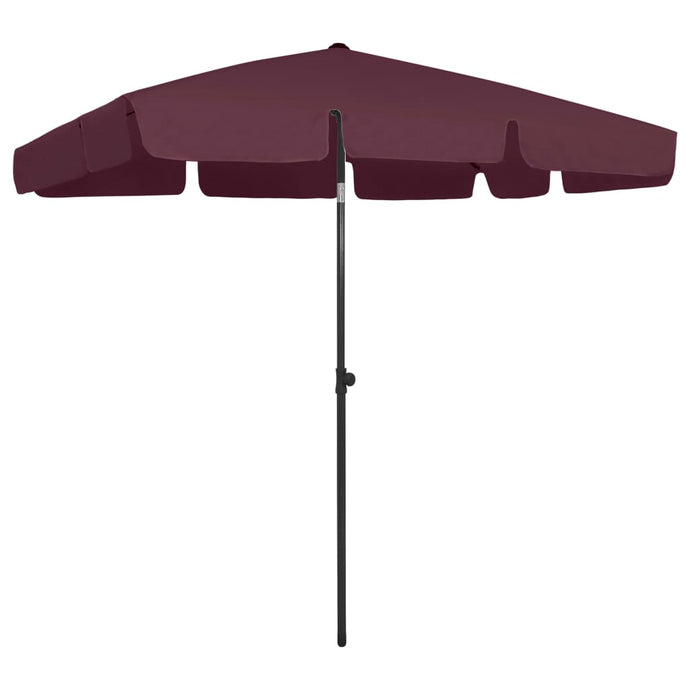 vidaXL Beach Umbrella Bordeaux Red 200x125 cm - MiniDM Store