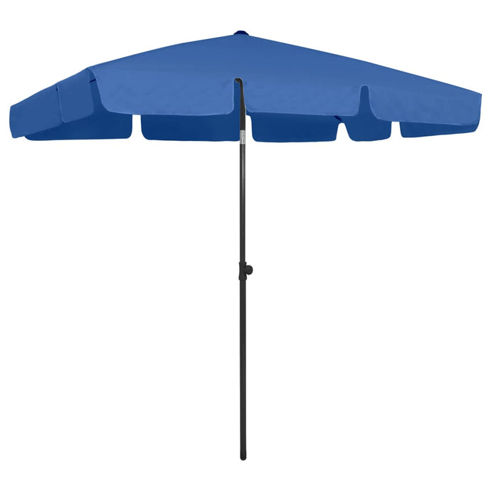 vidaXL Beach Umbrella Azure Blue 200x125 cm - MiniDM Store