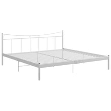 Load image into Gallery viewer, Bed Frame White Metal and Plywood 200x200 cm - MiniDM Store
