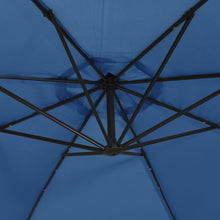 Load image into Gallery viewer, vidaXL Cantilever Umbrella with LED Lights Azure Blue 350 cm - MiniDM Store
