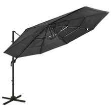 Load image into Gallery viewer, vidaXL 4-Tier Parasol with Aluminium Pole Anthracite 3x3 m - MiniDM Store
