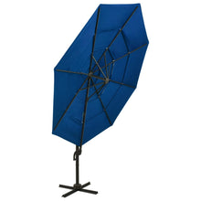 Load image into Gallery viewer, vidaXL 4-Tier Parasol with Aluminium Pole Azure Blue 3x3 m - MiniDM Store
