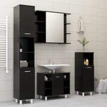 Load image into Gallery viewer, vidaXL 3 Piece Bathroom Furniture Set Black Chipboard - MiniDM Store
