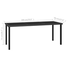 Load image into Gallery viewer, vidaXL Garden Dining Table Black 180x70x73 cm Poly Rattan - MiniDM Store
