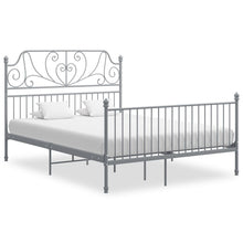 Load image into Gallery viewer, Bed Frame Grey Metal 140x200 cm - MiniDM Store
