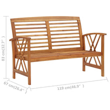 Load image into Gallery viewer, vidaXL 3 Piece Garden Lounge Set Solid Acacia Wood - MiniDM Store
