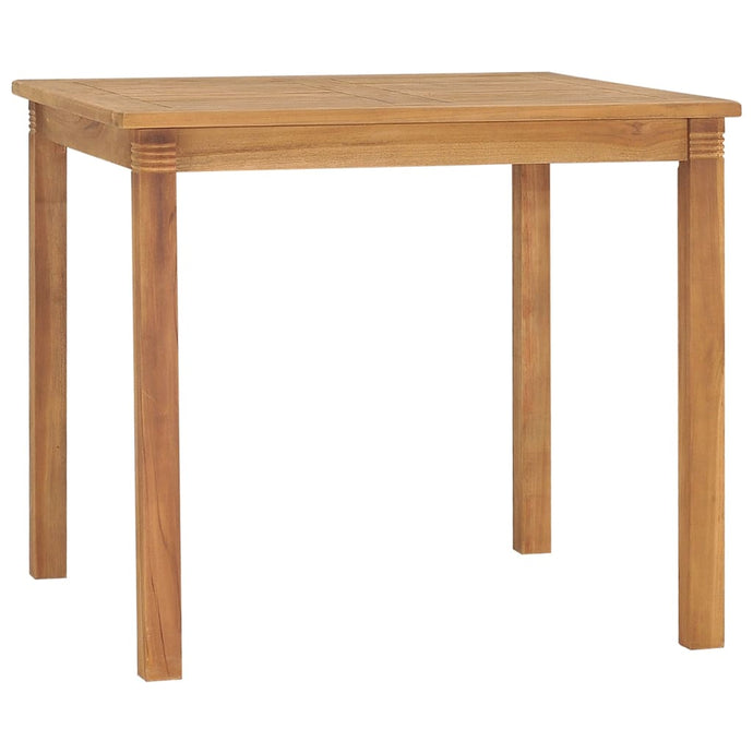 vidaXL Garden Dining Table 85x85x75 cm Solid Teak Wood - MiniDM Store