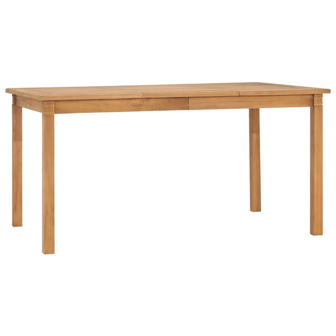 vidaXL Garden Dining Table 150x90x75 cm Solid Teak Wood - MiniDM Store