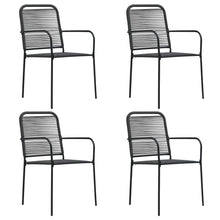 Load image into Gallery viewer, vidaXL 5 Piece Garden Dining Set Cotton Rope and Steel Black - MiniDM Store
