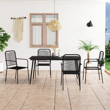 Load image into Gallery viewer, vidaXL 5 Piece Garden Dining Set Cotton Rope and Steel Black - MiniDM Store
