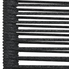 Load image into Gallery viewer, vidaXL 7 Piece Garden Dining Set Cotton Rope and Steel Black - MiniDM Store
