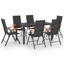 Load image into Gallery viewer, vidaXL 7 Piece Garden Dining Set Black and Brown - MiniDM Store
