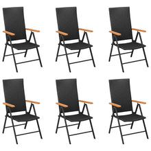 Load image into Gallery viewer, vidaXL 7 Piece Garden Dining Set Black and Brown - MiniDM Store
