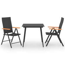 Load image into Gallery viewer, vidaXL 3 Piece Garden Dining Set Black and Brown - MiniDM Store
