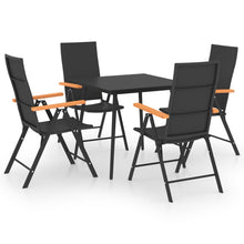 Load image into Gallery viewer, vidaXL 5 Piece Garden Dining Set Black and Brown - MiniDM Store
