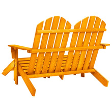 Load image into Gallery viewer, 2-Seater Garden Adirondack Chair&amp;Ottoman Fir Wood Orange - MiniDM Store
