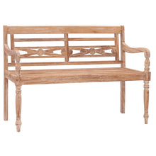 Load image into Gallery viewer, Batavia Bench 120 cm White Wash Solid Teak Wood
