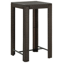 Load image into Gallery viewer, vidaXL 3 Piece Outdoor Bar Set with Armrest Poly Rattan Brown - MiniDM Store
