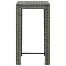 Load image into Gallery viewer, vidaXL 3 Piece Outdoor Bar Set with Armrest Poly Rattan Grey - MiniDM Store
