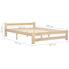 Load image into Gallery viewer, Bed Frame Solid Pine Wood 180x200 cm 6FT Super King - MiniDM Store
