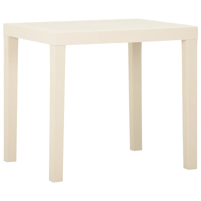 vidaXL Garden Table White 79x65x72 cm Plastic - MiniDM Store