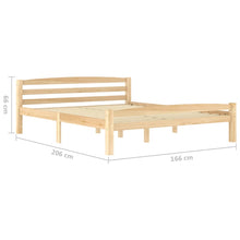 Load image into Gallery viewer, Bed Frame Solid Pinewood 160x200 cm - MiniDM Store
