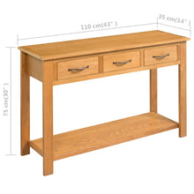 Load image into Gallery viewer, vidaXL Console Table 110x35x75 cm Solid Oak Wood - MiniDM Store
