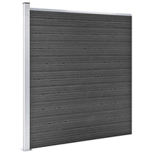 Load image into Gallery viewer, Fence Panel Set WPC 1737x186 cm Black - MiniDM Store

