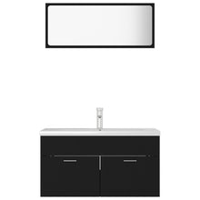 Load image into Gallery viewer, vidaXL Bathroom Furniture Set Black Chipboard - MiniDM Store
