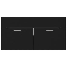 Load image into Gallery viewer, vidaXL Bathroom Furniture Set Black Chipboard - MiniDM Store
