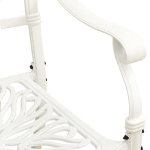 Load image into Gallery viewer, vidaXL 3 Piece Bistro Set Cast Aluminium White - MiniDM Store
