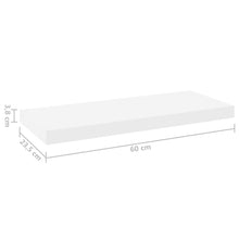 Load image into Gallery viewer, vidaXL Floating Wall Shelf Oak and White 60x23.5x3.8 cm MDF - MiniDM Store

