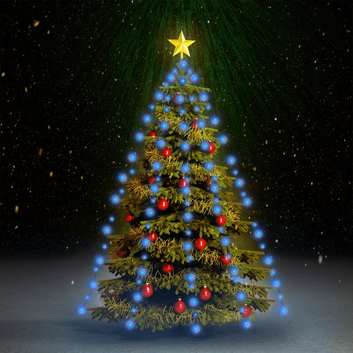 vidaXL Christmas Tree Net Lights with 180 LEDs IP44 Blue 180 cm - MiniDM Store