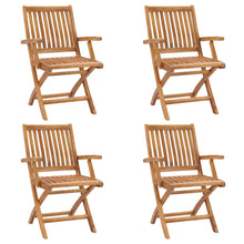 Load image into Gallery viewer, vidaXL Folding Garden Chairs 4 pcs Solid Teak Wood - MiniDM Store

