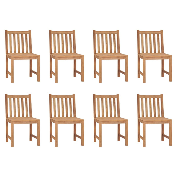 vidaXL Garden Chairs 8 pcs Solid Teak Wood - MiniDM Store