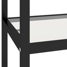 Load image into Gallery viewer, Console Table Black and Transparent 100x36x168 cm Tempered Glass - MiniDM Store
