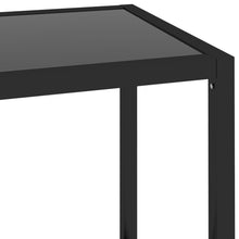 Load image into Gallery viewer, Console Table Black and Transparent 100x36x168 cm Tempered Glass - MiniDM Store
