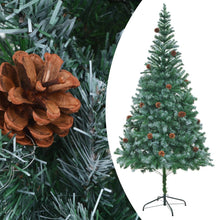 Load image into Gallery viewer, vidaXL Artificial Christmas Tree with LEDs&amp;Ball Set&amp;Pinecones 210 cm - MiniDM Store
