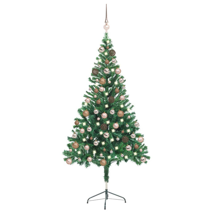 vidaXL Artificial Christmas Tree with LEDs&Ball Set 150cm 380 Branches - MiniDM Store