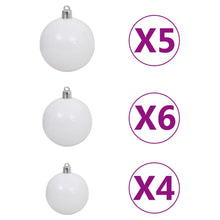 Load image into Gallery viewer, vidaXL Artificial Christmas Tree with LEDs&amp;Ball Set Black 150 cm PVC - MiniDM Store
